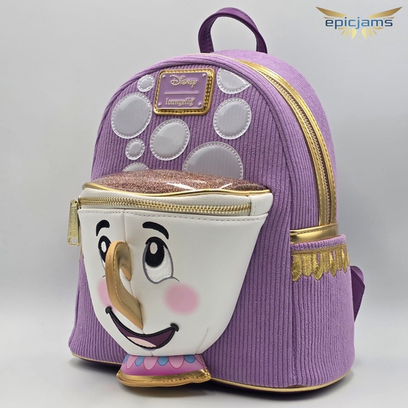 Loungefly Disney Beauty and the Beast Chip Figural Corduroy Mini Backpack Set main image 7